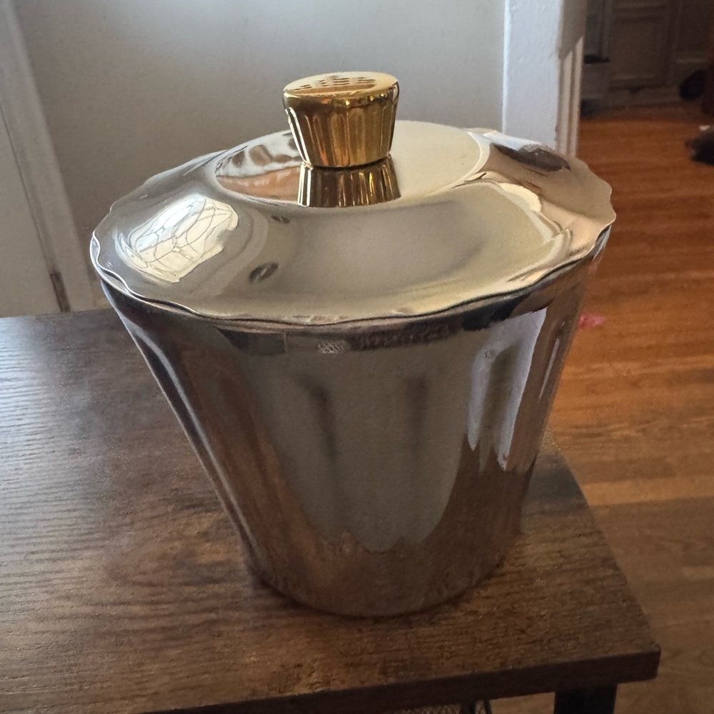 Threshold Silver Metallic Ice Bucket with Lid